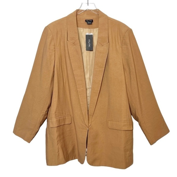 NEW City Chic Bronze Essence Longline Women’s Jacket Blazer Sz 24 - Picture 2 of 14